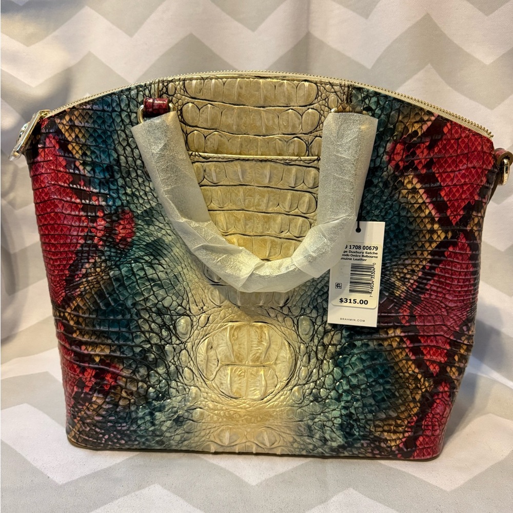 Brahmin Large Duxbury Satchel-Komodo Ombre Melbourne - Picture 4 of 8